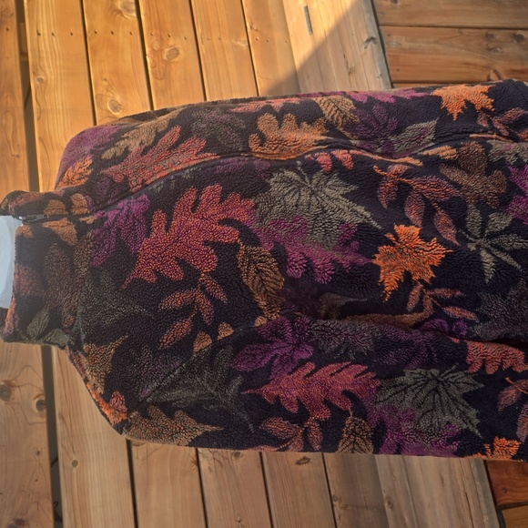 Vintage fall leaves zip up sweater - Picture 5 of 9